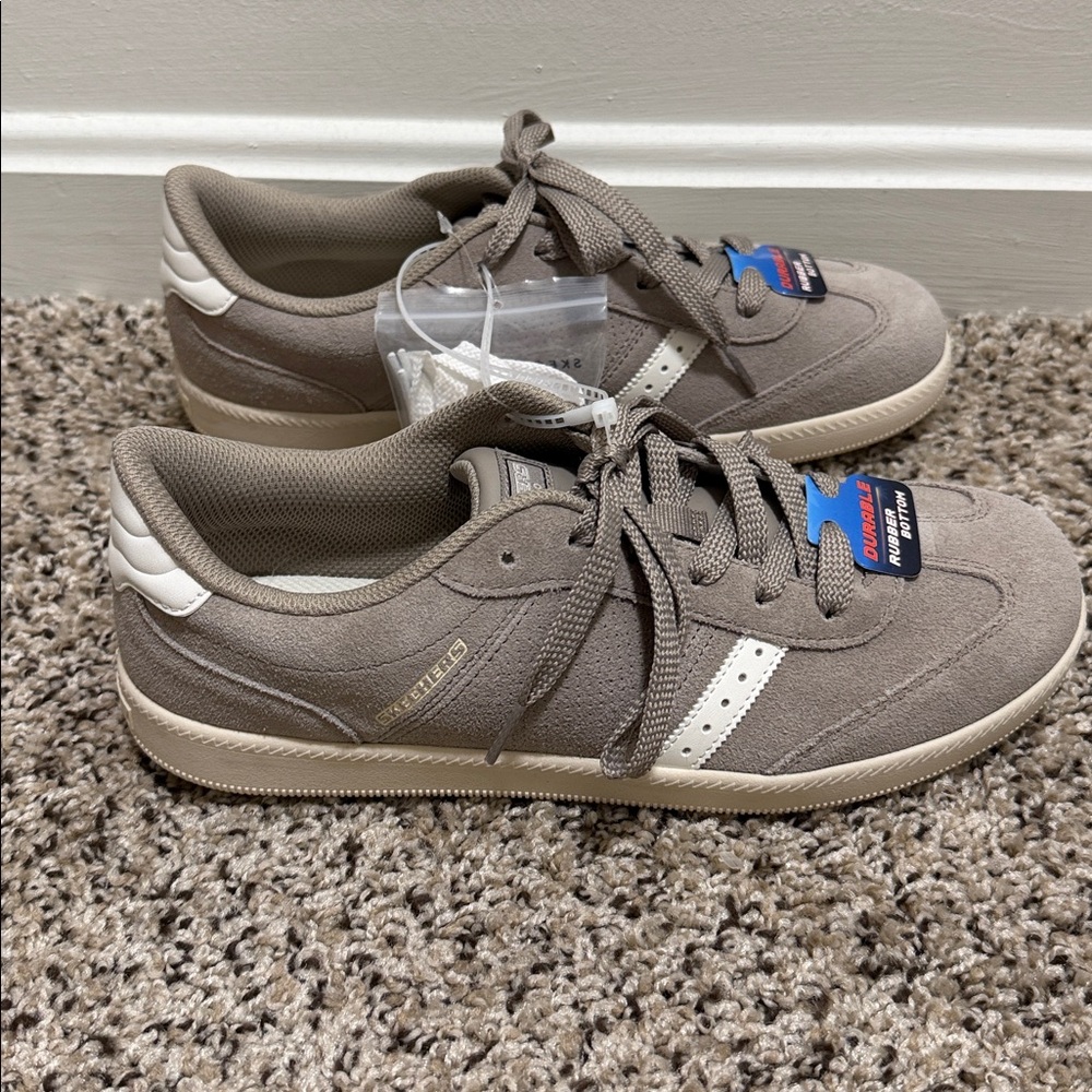 NWT Skechers Zinger 2.0 Chroma Crew Suede Women’s Sneakers Tan / Gray Size 6.5 - Picture 6 of 15